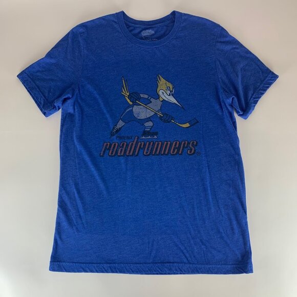 Phoenix Roadrunners Blue Short Sleeve Crewneck Shirt Mens Large READ - Picture 1 of 5